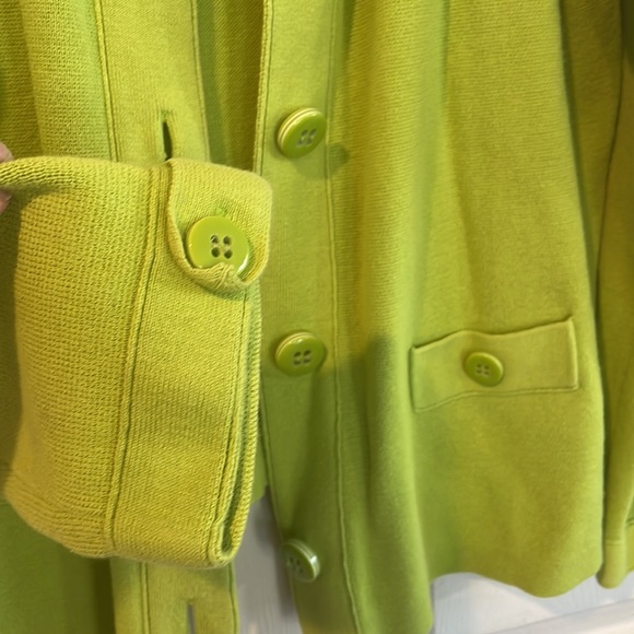 💚Lime green button up Lane Brant 14/16 sweater - Picture 7 of 9